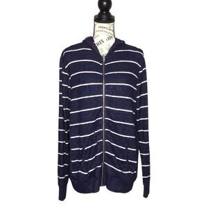 Market & Spruce (M) Blakely Zip Up Hooded Brushed Knit Hoodie Sweatshirt